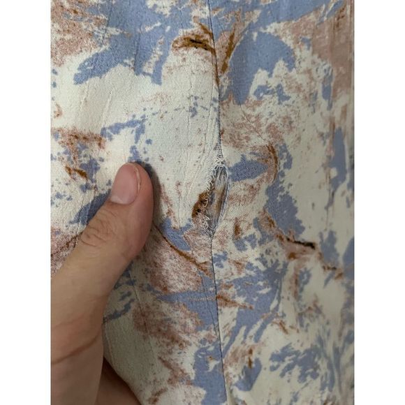 Astr Blue and Cream Midi Dress - Picture 9 of 9